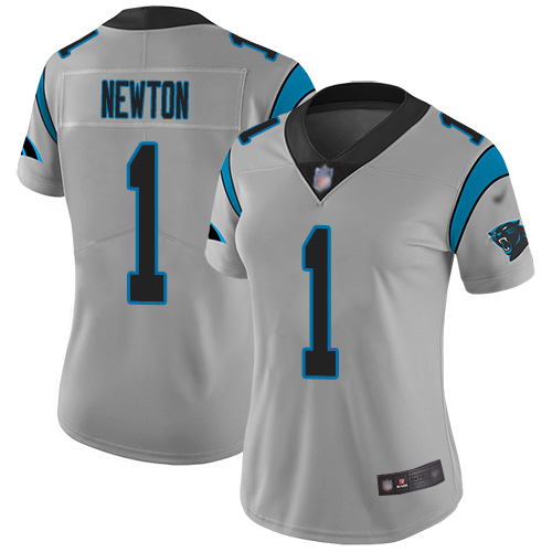 Carolina Panthers Limited Silver Women Cam Newton Jersey NFL Football #1 Inverted Legend->carolina panthers->NFL Jersey
